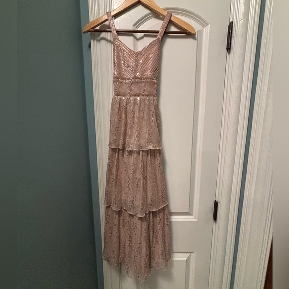 Speechless Girls Rose Gold Sequin Tiered Party Dress – Size 7 - Picture 1 of 3